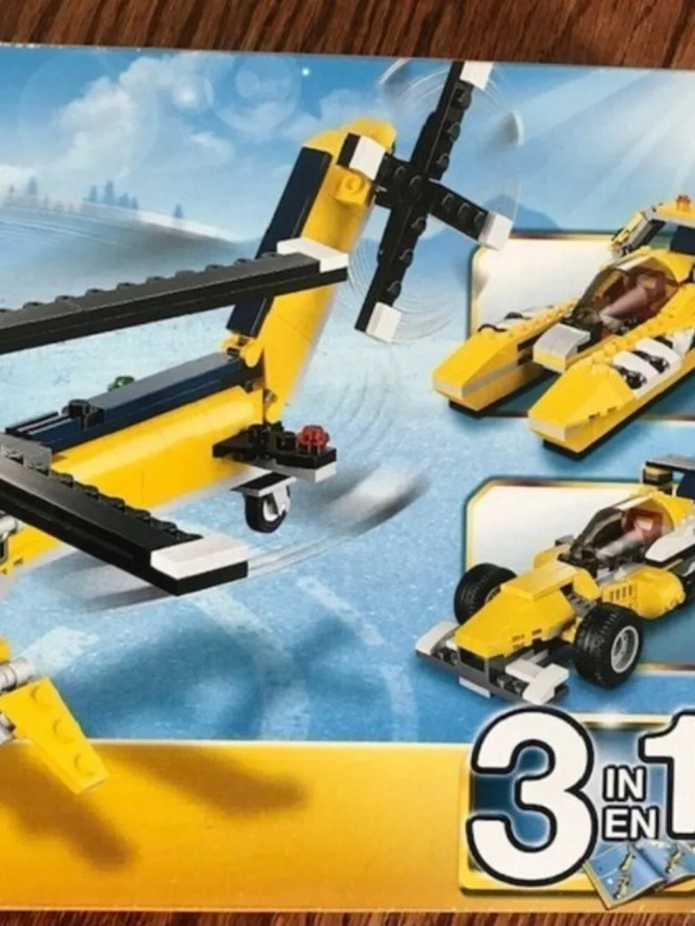 Lego Creator 31023 Yellow Racers Retired Sealed Box 3 in 1 Heli Boat Car Retired
